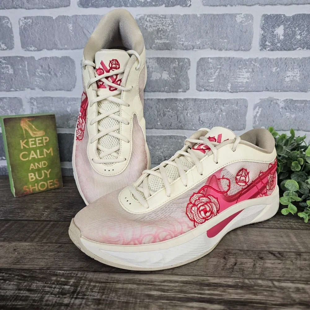 Nike Giannis Freak 6 Roses Shoes Men Size 9 Coconut Milk‎ Pink FV1295 100